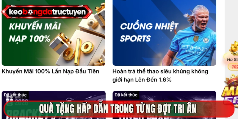 Quà tặng hấp dẫn trong từng đợt tri ân 
